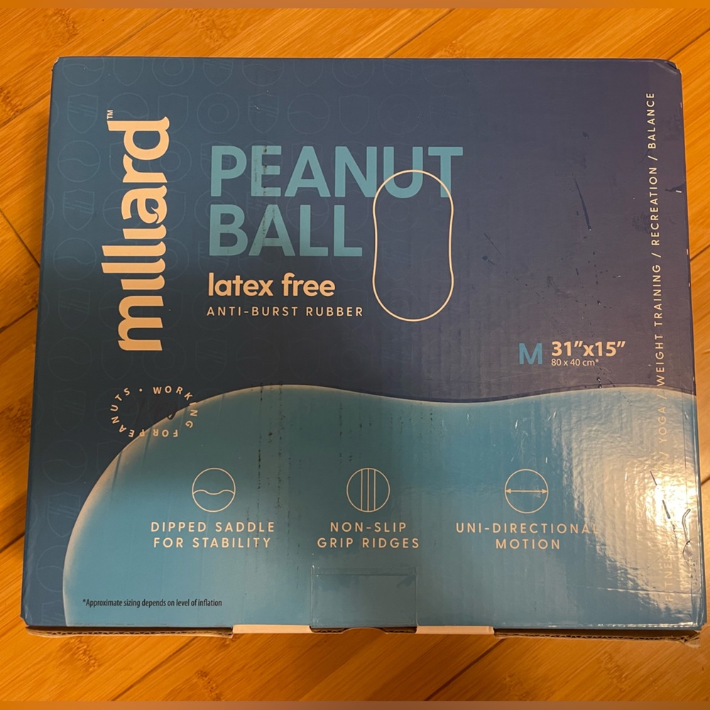 Milliard Peanut Ball Physio Roll for Exercise, Therapy, Labor, Birthing and Dog
